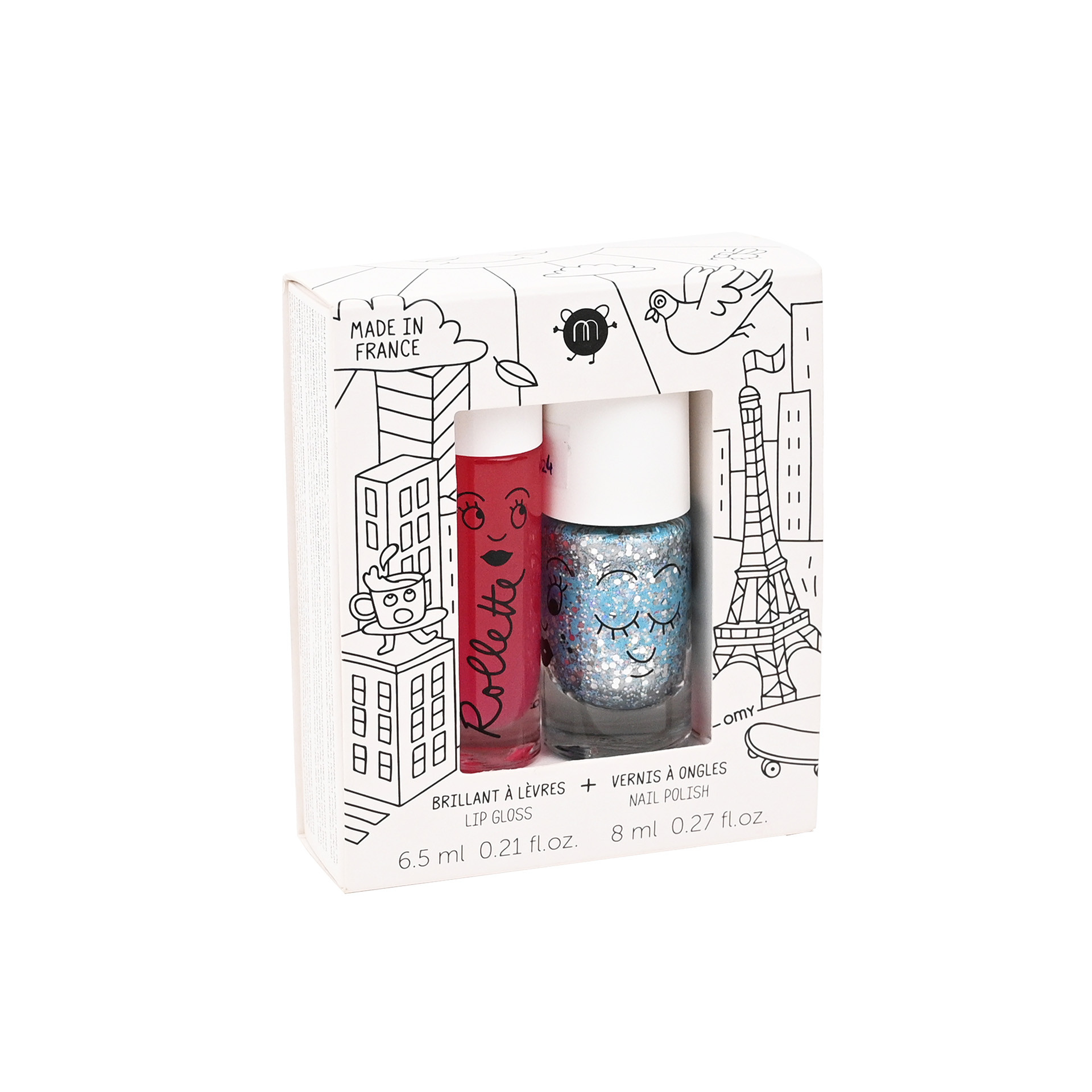 Magical Kids' Makeup Set - Nail Polish and Lip Gloss with packaging